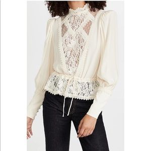 byTiMo Elegant Lace Vintage Blouse- Size Small